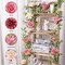 Artificial Pink Flower Garland Decor, 6.07Ft Dahlia Garland Eucalyptus Greenery (Pink)